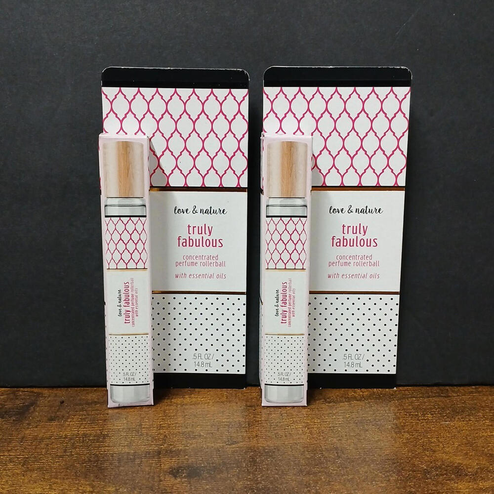 Lot of 2 Love & Nature Truly Fabulous Perfume Rollerball Essential Oils .5oz - Picture 1 of 4